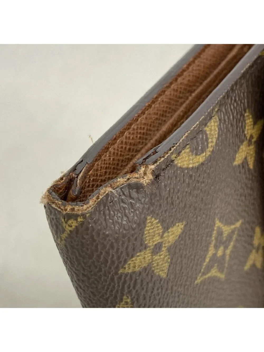 Louis Vuitton Trifold Wallet Monogram Porte Tresor Loue Tuy Papier Brown